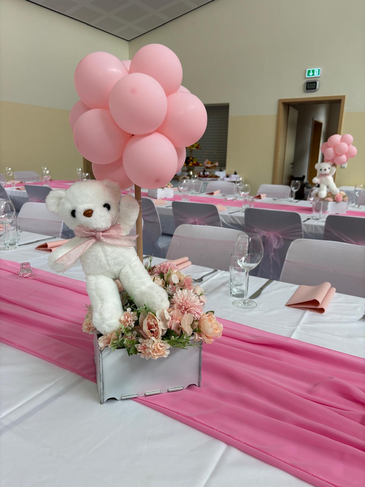 Rosa Teddybär Dekoration